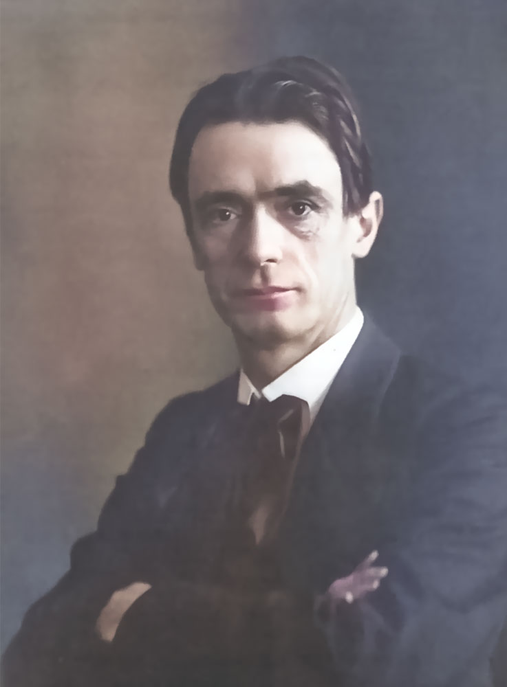 Retrato de Rudolf Steiner, filósofo austríaco e fundador da Antroposofia